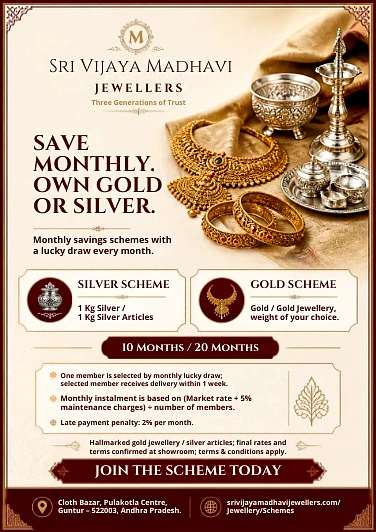 Gold and Silver Schemes at Sri Vijaya Madhavi Jewellers